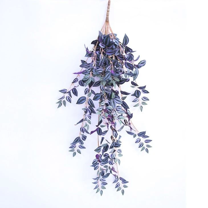 artificial purple eyebrow leaf hanging plant